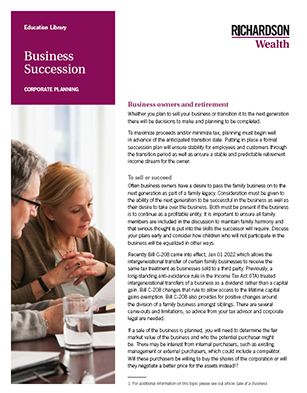 Business succession